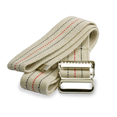 MEDMDT821203L - Medline - Washable Cotton Material Gait Belts, Beige with Stripes, 1/EA
