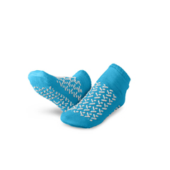 Medline Double-Tread Slippers, Blue, Large, 1/PR