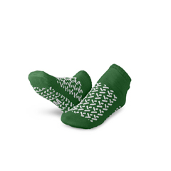 Medline Slipper, Double-Tread, Medium, Green, 48 PR/CS