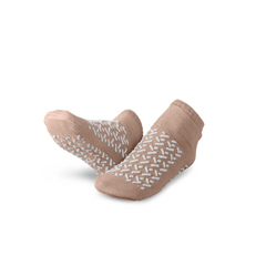 Medline Double-Tread Patient Slippers, Terry Inside, Beige, Size XL, 1/PR