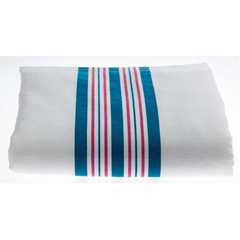 MEDMDTPB3B40STR - Medline - Kuddle-Up Flannel Baby Blankets, White w/Pink and Blue Border