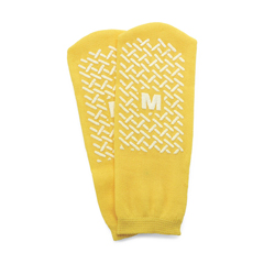 Medline Fall Prevention Patient Slippers, Yellow, Medium, 48 PR/CS
