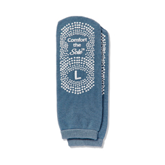 Medline Comfort the Sole Premium Slippers, Dusty Blue, Size L, 48 PR/CS