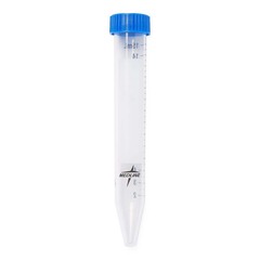 Medline Premium Centrifuge Tube, Sterile, Bag, 15 mL, Compatible with MLB Centrifuges (MLAB37621501 and MLAB38421500)