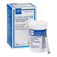 Medline Glucose Test Strips for EvenCare G3 Meter