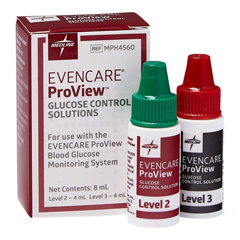 Medline EvenCare ProView Hi-Lo Control Solution for Glucose Meter, 1 Each per Box