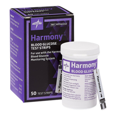MEDMPH6550 - Medline - Glucose Test Strips for Harmony Meter