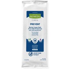 Medline Remedy Clinical Barrier Cream Cloth, Unscented, 32 Pack/CS