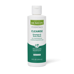 Medline Remedy Essentials Shampoo and Body Wash Gel, 8 oz., 36 EA/CS