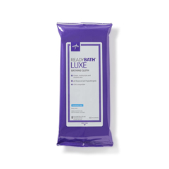 Medline ReadyBath LUXE Total Body Cleansing Heavyweight Wash Cloth, Fragrance Free, 8 Wipes/Pack