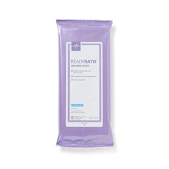 Medline ReadyBath Total Body Cleansing Thicker Weight Washcloth, Fragrance Free, 8 Wipes/Pack, 30 Packs/Case