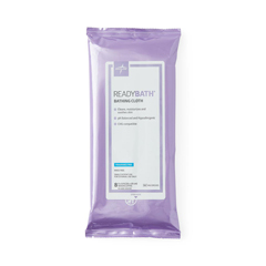Medline ReadyBath Total Body Cleansing Thciker Weight Washcloths, Fragrance Free, 8 Wipes/Pack