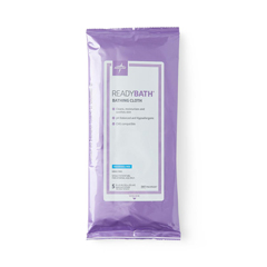 Medline ReadyBath Total Body Cleansing Standard Weight Washcloths, 30 Packs/Case, 5 Wipes/Pack
