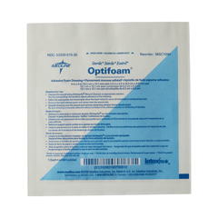 Medline Dressing, Foam, Adhesive, Optifoam, 4x4 (2.5x2.5 Pad)