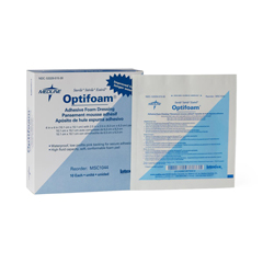 Medline Dressing, Foam, Optifoam, Adhesive, 4x4 (2x2)