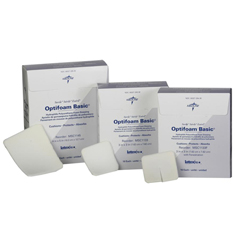 Medline Optifoam Basic Hydrophilic Polyurethane Foam Dressing, 4