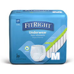 Medline FitRight Extra-Protective Underwear, Medium, 28