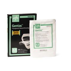Medline Gentac Transparent Film Silicone Dressing, 4