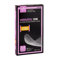 Medline Versatel One Silicone Wound Contact Layer Dressing, 10 Each per Box