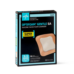 MEDMSC2133EP - Medline - Optifoam Gentle Silicone-Faced Foam Dressing in Educational Packaging, 3 x 3