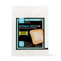 MEDMSC2133EPH - Medline - Optifoam Gentle Silicone-Faced Foam Dressing, 3 x 3, in Educational Packaging