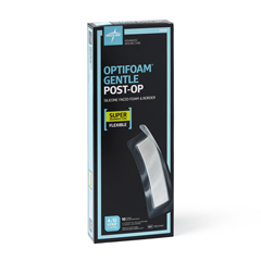 Medline Optifoam Gentle Silicone-Faced Postop Foam Dressing, 4