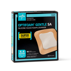 Medline Optifoam Gentle Silicone-Faced Foam Dressing, 4