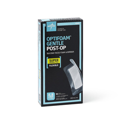 Medline Optifoam Gentle Silicone-Faced Postop Foam Dressing, 4