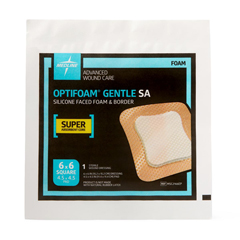 Medline Optifoam Gentle Silicone-Faced Foam Dressing, 6