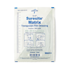 MEDMSC2204H - Medline - Suresite Matrix Transparent Film Dressings, 4 x 4.5, 1/EA