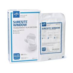 Medline Suresite Window Transparent Film Dressing, 50 EA/BX