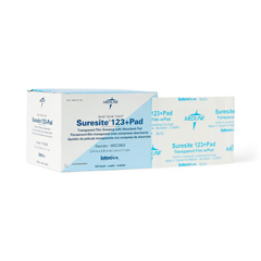 Medline Dressing, Suresite 123+Pad, 2.4x2.8