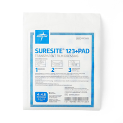 Medline Suresite 123+ Pad Transparent Dressings, 4