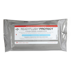 Medline ReadyFlush PROTECT Flushable Personal Cleansing Wipes with Dimethicone