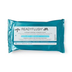 Medline ReadyFlush Jr. Flushable Personal Cleansing Wipes, Fragrance Free