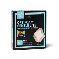 Medline Optifoam Gentle Lite Foam Dressing, 3