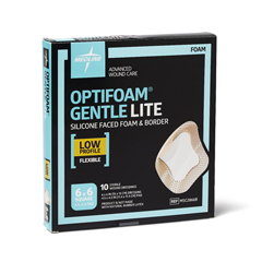 Medline Optifoam Gentle Lite Foam Dressing, 6