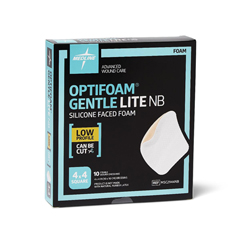 Medline Optifoam Gentle Lite Foam Dressings, 100 EA/CS