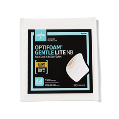MEDMSC2966NBH - Medline - Optifoam Gentle Lite Foam Dressing, 6 x 6