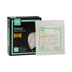 Medline Silicone Adhesive Island Wound Dressing, 4