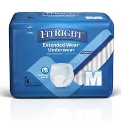 Medline Extended Wear Adult Underwear, Medium, 28
