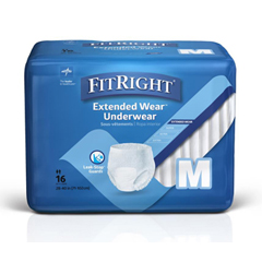Medline Protection Plus Extended Wear Adult Underwear, Medium, 28