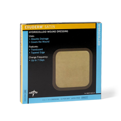 Medline Exuderm Satin Hydrocolloid Wound Dressings, 10 Each per Box