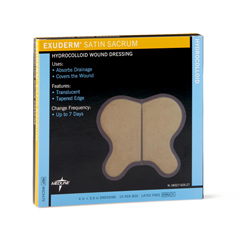 Medline Exuderm Satin Hydrocolloid Wound Dressings, 10 Each per Box
