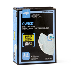 MEDMSC5822 - Medline - Qwick Nonadhesive Dressing with Aquaconductive Technology, 2 x 2, 50 EA/CS
