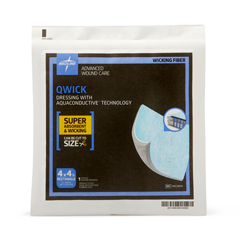 Medline Qwick Nonadhesive Dressing with Aquaconductive Technology, 4.25