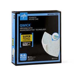 Medline Qwick Nonadhesive Dressing with Aquaconductive Technology, 4.25