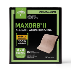 MEDMSC7344EP - Medline - Maxorb II Alginate Dressings, 4 x 4, in Educational Packaging, 50 EA/CS