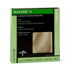 Medline Maxorb II Alginate Dressings, 4