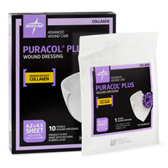 MEDMSC8644EPZ - Medline - Puracol Plus Collagen Wound Dressings, 10 Each per Box